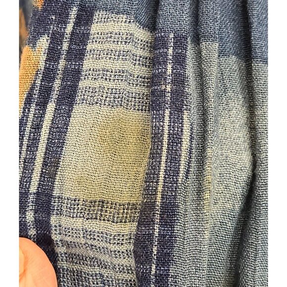 Vtg Maxi Broomstick Skirt Blue Patchwork Sz M/L 30" Waist 31" Lngth Stonebridge - Picture 7 of 16